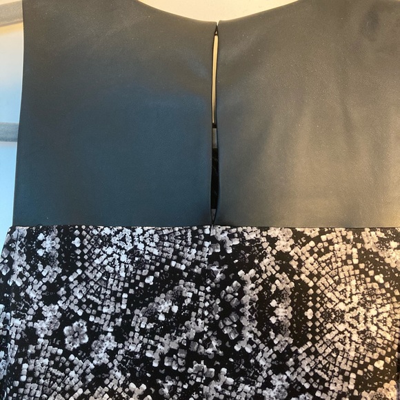 BCBG dress with faux leather top & high-low layer - Picture 4 of 8